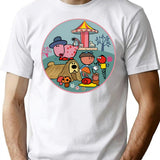 Magical Roundabouts T-Shirt for Men & Women, T-Shirts Graphic Tee - White
