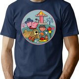 Magical Roundabouts T-Shirt for Men & Women, T-Shirts Graphic Tee - Navy