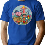 Magical Roundabouts T-Shirt for Men & Women, T-Shirts Graphic Tee - Blue