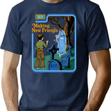 Making New Friends T-Shirt for Men & Women, T-Shirts Graphic Tee - Navy