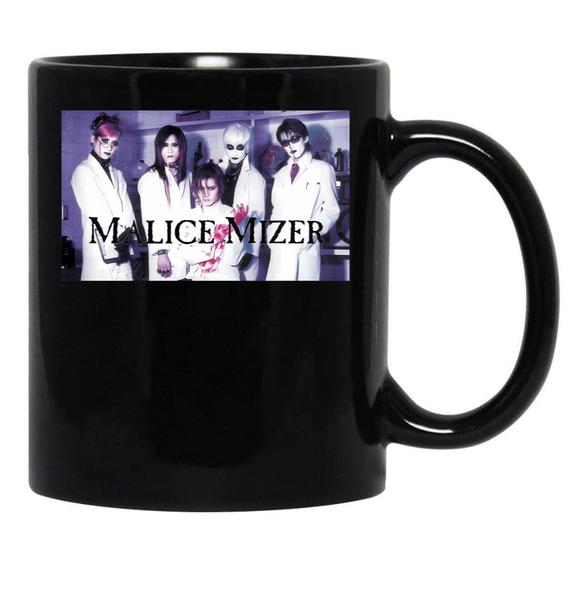 Malice Mizer - Illuminati (Transparent Logo) Black Coffee Mug, Gift Coffee Mug - Black