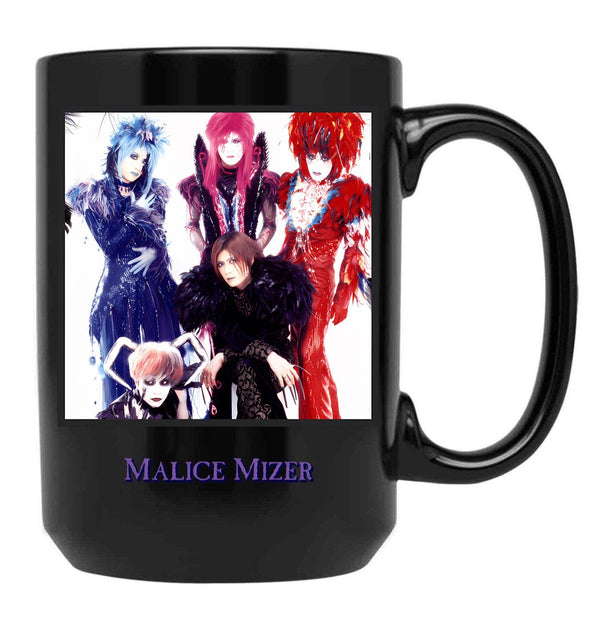 Malice Mizer - Merveilles - Gackt Mana Kami Black Coffee Mug, Gift Coffee Mug