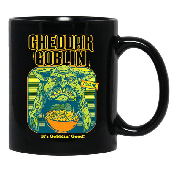 Mandy Cheddar Goblin Black Coffee Mug, Gift Coffee Mug - Black