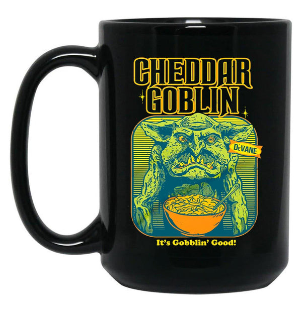 Mandy Cheddar Goblin Black Coffee Mug, Gift Coffee Mug - Black