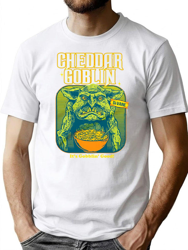 Mandy Cheddar Goblin Premium Heavyweight Cotton T-Shirt - White