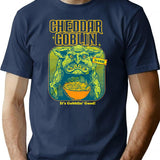 Mandy Cheddar Goblin Premium Heavyweight Cotton T-Shirt - Navy