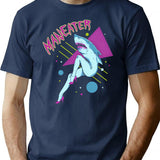 Maneater T-Shirt for Men & Women, T-Shirts Graphic Tee - Navy