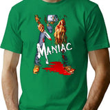 Maniac T-Shirt for Men & Women, T-Shirts Graphic Tee - Green