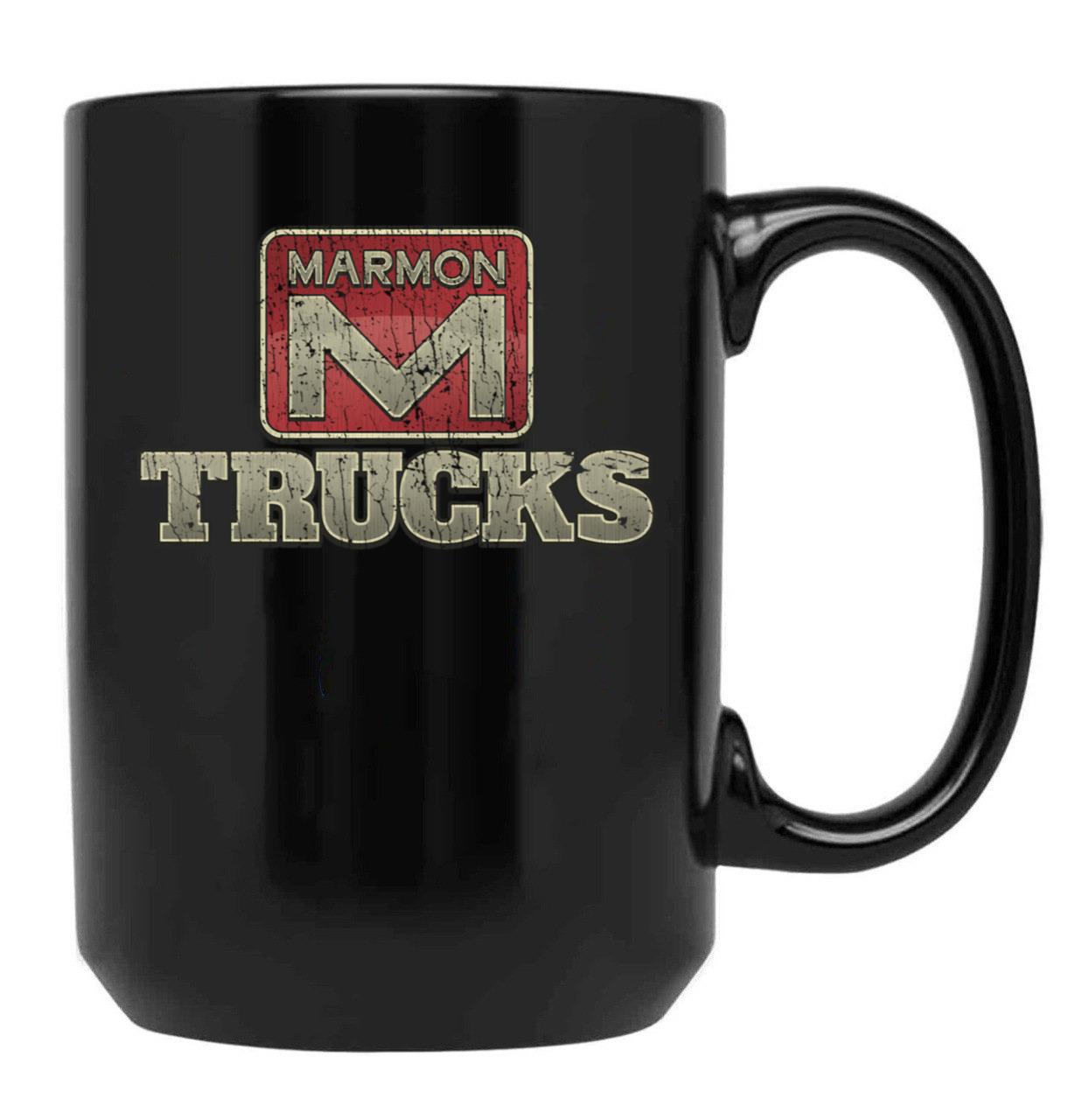 Marmon Trucks 1963 Black Coffee Mug, Gift Coffee Mug