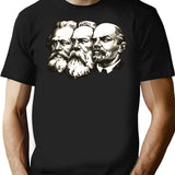 Marx Engels And Lenin T-Shirt for Men & Women, T-Shirts Graphic Tee - Black