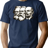 Marx Engels And Lenin T-Shirt for Men & Women, T-Shirts Graphic Tee - Navy