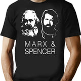 Marx Spencer Vintage T-Shirt for Men & Women, T-Shirts Graphic Tee - Black