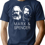 Marx Spencer Vintage T-Shirt for Men & Women, T-Shirts Graphic Tee - Navy