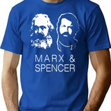 Marx Spencer Vintage T-Shirt for Men & Women, T-Shirts Graphic Tee - Blue