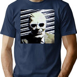 Max Headroom Incident T-Shirt for Men & Women, T-Shirts Graphic Tee - Navy