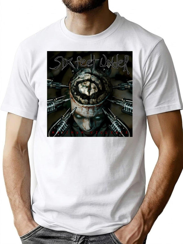 Maximum Violence T-Shirt for Men & Women, T-Shirts Graphic Tee - White