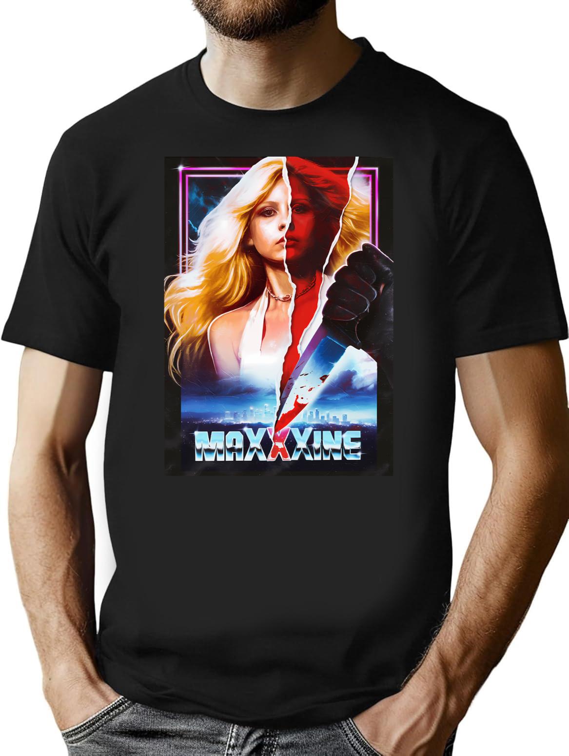 Maxxxine T-Shirt for Men & Women, T-Shirts Graphic Tee - Black
