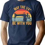 May The 14 Be With You Sewing Machine Quilting Vintage Funny Womens T-Shirt T-Shirt for Men & Women, T-Shirts Graphic Tee - Navy