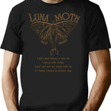 Maya Hawke'S Luna Moth Lyrics Art T-Shirt for Men & Women, T-Shirts Graphic Tee - Black