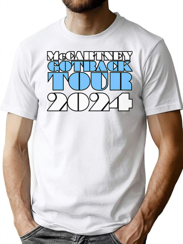 Mccartney Got Back Tour 2024 T-Shirt for Men & Women, T-Shirts Graphic Tee - White