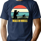 Meals On Wheels T-Shirt for Men & Women, T-Shirts Graphic Tee - Navy
