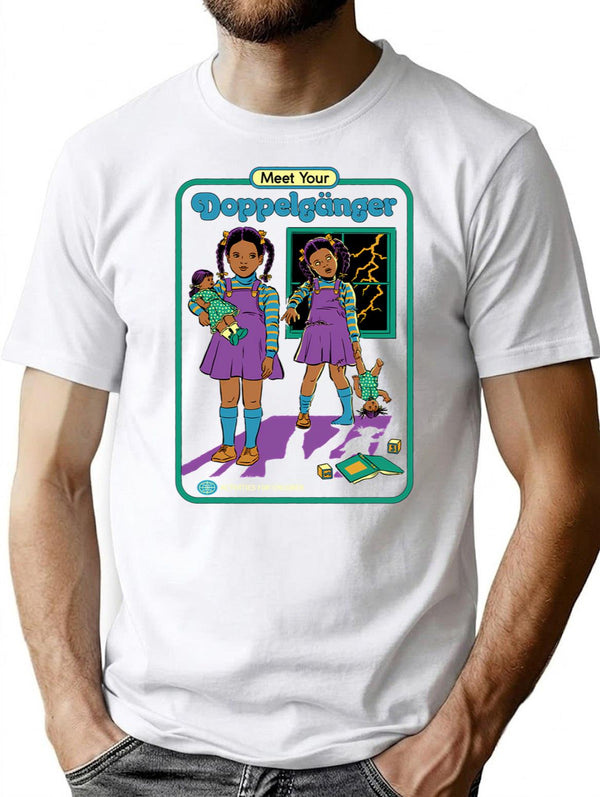 Meet Your Doppelgnger T-Shirt for Men & Women, T-Shirts Graphic Tee - White