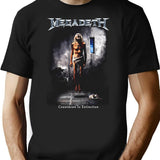 Megarock City (2) T-Shirt for Men & Women, T-Shirts Graphic Tee - Black