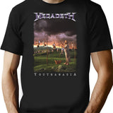 Megarock City (3) T-Shirt for Men & Women, T-Shirts Graphic Tee - Black