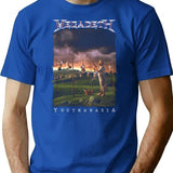 Megarock City (3) T-Shirt for Men & Women, T-Shirts Graphic Tee - Blue