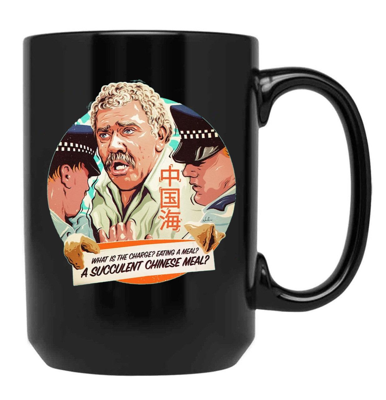 Meme A Succulent Chinese Meal Funny Black Coffee Mug, Gift Coffee Mug