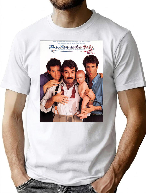 Men And Baby T-Shirt for Men & Women, T-Shirts Graphic Tee - White
