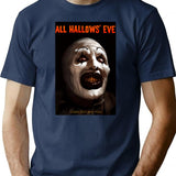 Men Women All Hallows Eve Terrifier Art The Clown Horror Film Funny Men Fan T-Shirt for Men & Women, T-Shirts Graphic Tee - Navy