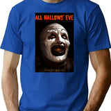 Men Women All Hallows Eve Terrifier Art The Clown Horror Film Funny Men Fan T-Shirt for Men & Women, T-Shirts Graphic Tee - Blue