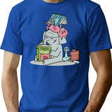 Men Women Brilliant Elephant And Piggie Gerald And Piggie Happy Vintage Inspirational T-Shirt for Men & Women, T-Shirts Graphic Tee - Blue