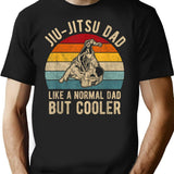Mens Retro Jiu-Jitsu Dad Shirt Bjj Men Father Vintage T-Shirt T-Shirt for Men & Women, T-Shirts Graphic Tee - Black