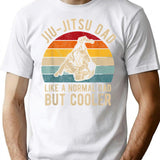 Mens Retro Jiu-Jitsu Dad Shirt Bjj Men Father Vintage T-Shirt T-Shirt for Men & Women, T-Shirts Graphic Tee - White