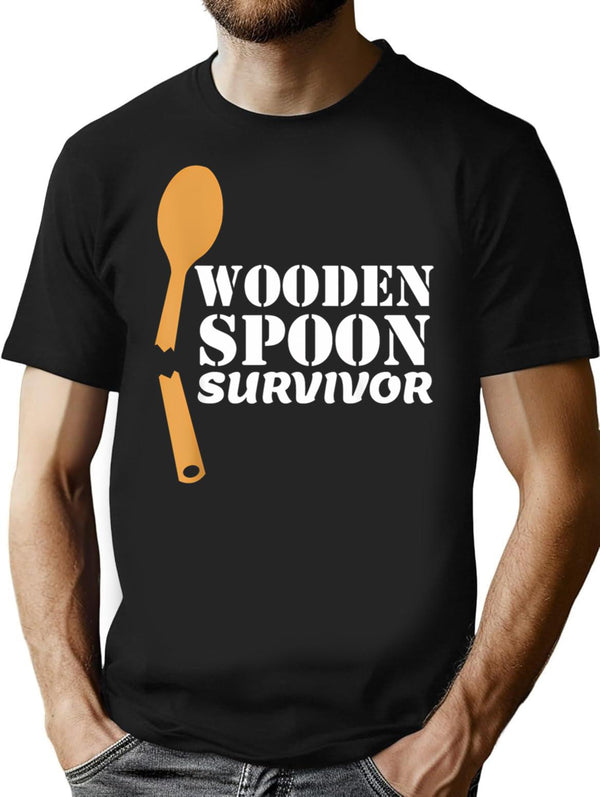 Mens Wooden Spoon Survivor T-Shirt Italian Filipino Pride T-Shirt for Men & Women, T-Shirts Graphic Tee - Black