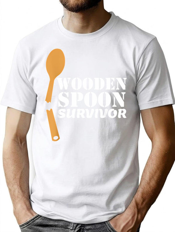 Mens Wooden Spoon Survivor T-Shirt Italian Filipino Pride T-Shirt for Men & Women, T-Shirts Graphic Tee - White