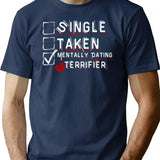 Mentally Dating Terrifier T-Shirt for Men & Women, T-Shirts Graphic Tee - Navy