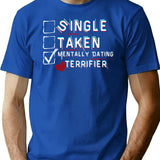 Mentally Dating Terrifier T-Shirt for Men & Women, T-Shirts Graphic Tee - Blue