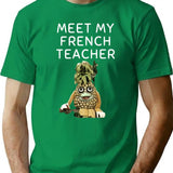 Merchhaus - Meet My French Teacher - Telefrancais Ananas Design T-Shirt for Men & Women, T-Shirts Graphic Tee - Green
