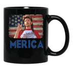 Merica Black Coffee Mug - Black