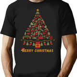 Merry Christmas Australia T-Shirt for Men & Women, T-Shirts Graphic Tee - Black