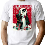 Merry Christmas The Lovers T-Shirt for Men & Women, T-Shirts Graphic Tee - White
