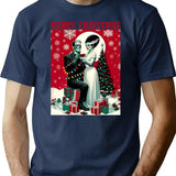 Merry Christmas The Lovers T-Shirt for Men & Women, T-Shirts Graphic Tee - Navy
