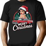 Merry Christmas T-Shirt for Men & Women, T-Shirts Graphic Tee - Black