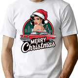 Merry Christmas T-Shirt for Men & Women, T-Shirts Graphic Tee - White