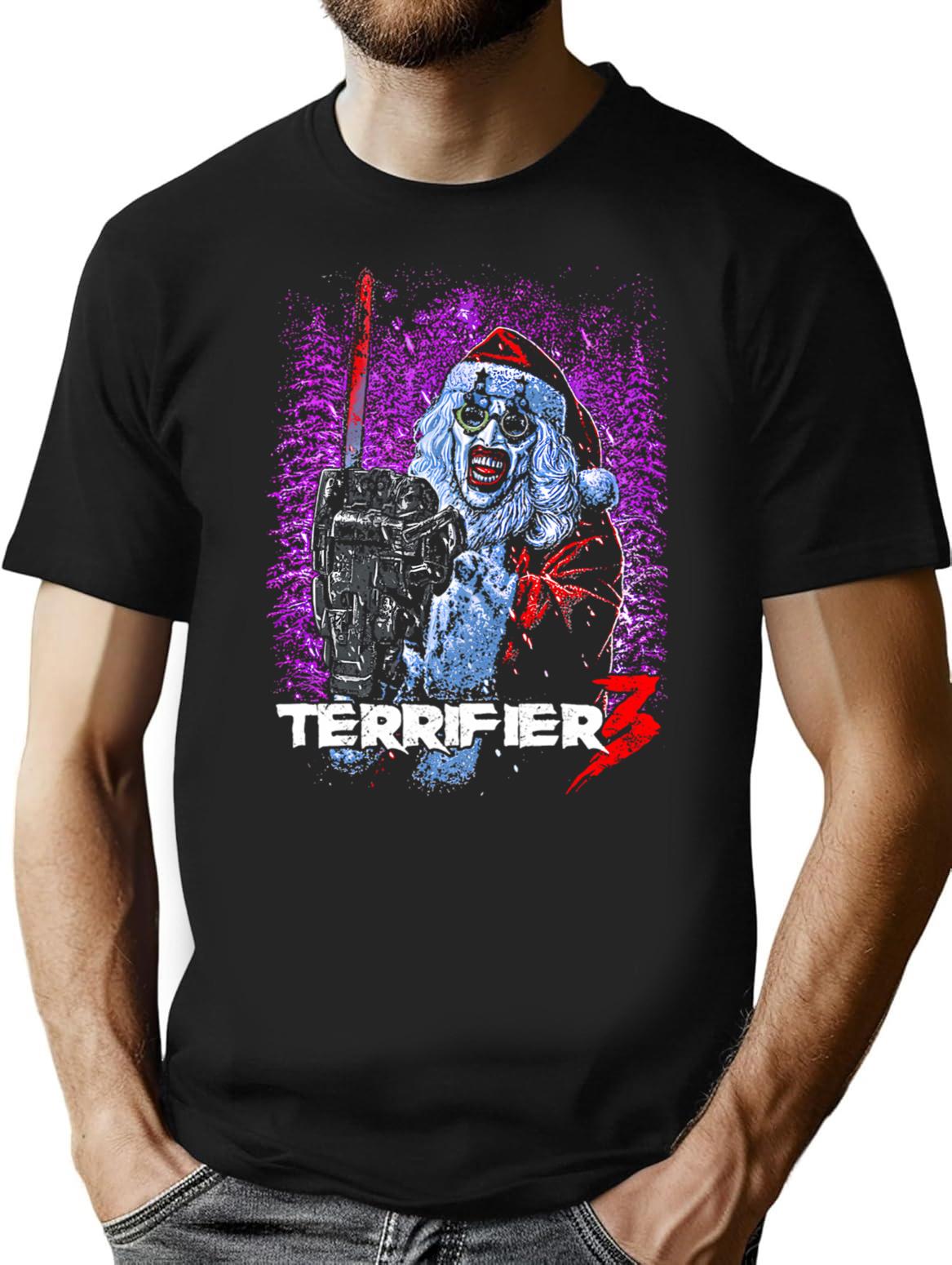 Merry Christmast Terrifier Classic Retro T-Shirt for Men & Women, T-Shirts Graphic Tee - Black