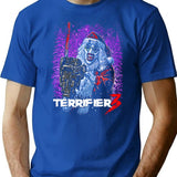 Merry Christmast Terrifier Classic Retro T-Shirt for Men & Women, T-Shirts Graphic Tee - Blue