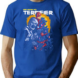 Merry Christmast With Terrifier T-Shirt for Men & Women, T-Shirts Graphic Tee - Blue